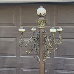 Antique Italian  Hollywood Regency Brass & Onyx Hall Tree Coat Stand