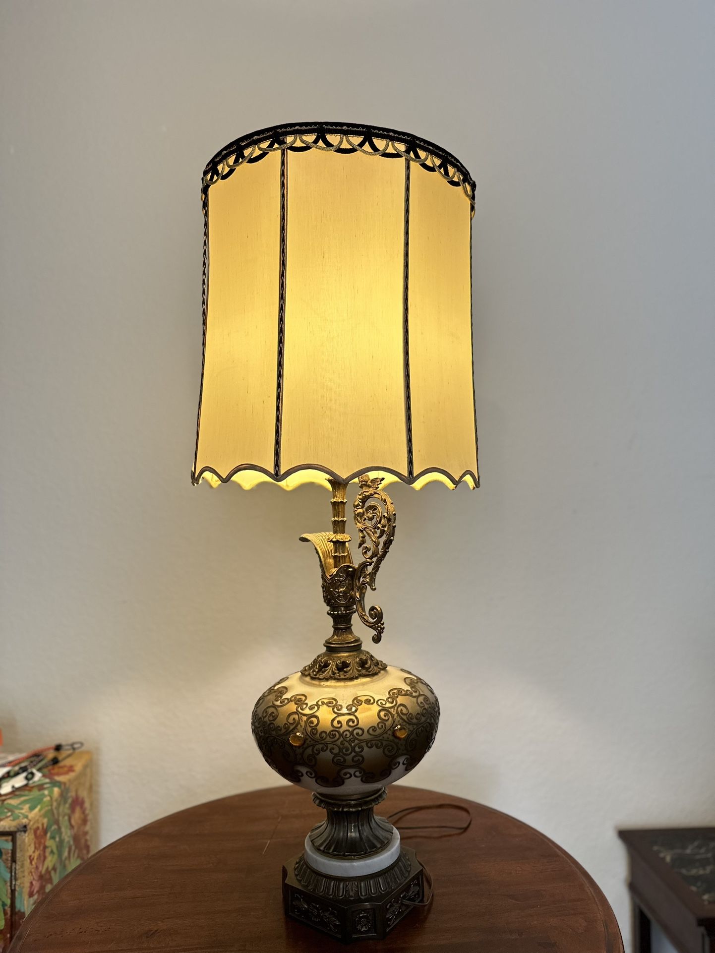 Vintage Mid-Century Lamp with Angel Design