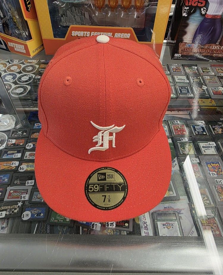 Fear of God Essentials x New Era 59Fifty Fitted Hat Orange Size 7 1/8