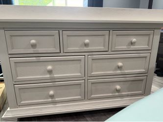 Dresser with diaper  changer on top