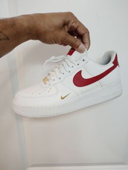 Selling My Air Force 1's Wit The Burgundy Check , Absolutely Fire 🔥, Size 8 1/2 ~ 9 , Letting Them Fly For $ 150 , This Color Way Is Hard To Get !!!!