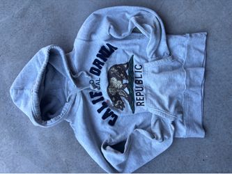 Reflex Grey California Republic Bear Hoodie Small