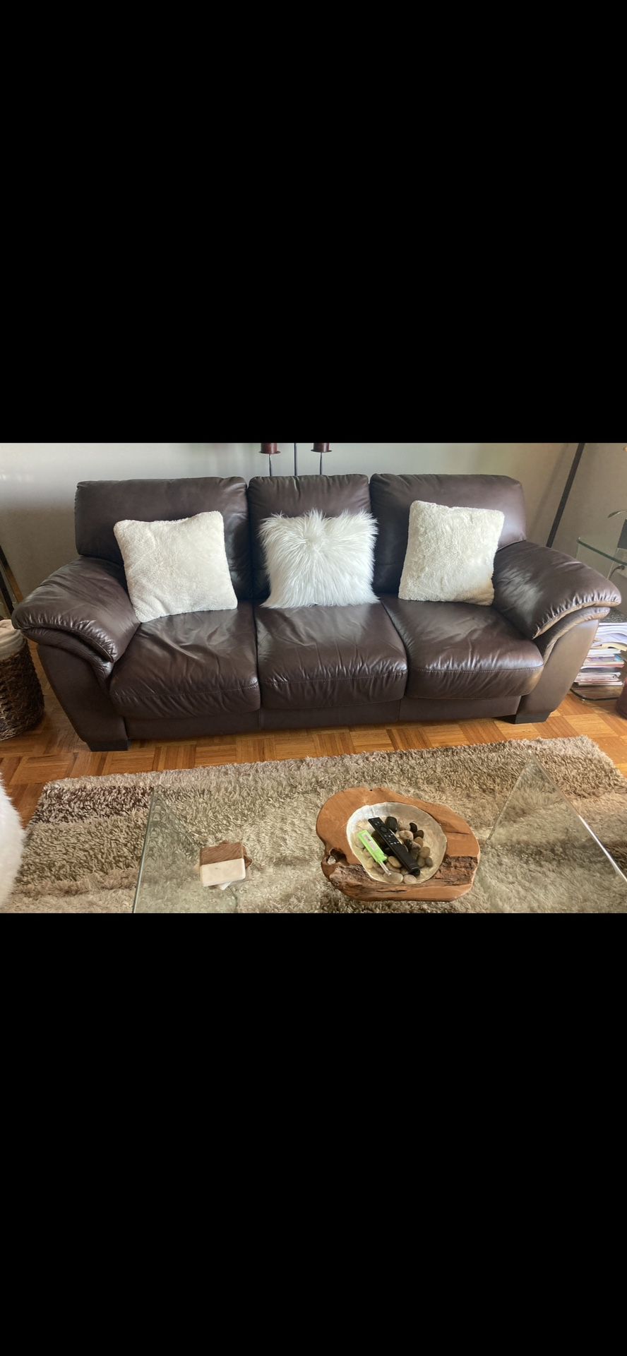 Italian Leather Sofa Bed (price Is Negotiable) 