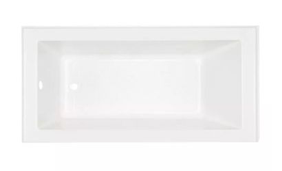 Signature Hardware Sitka 60” x 30” Soaker Alcove Bathtub with Left Drain in White