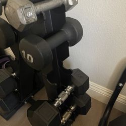 DB Stand WITH 4 Sets Of Dumbbells
