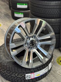 22x9 6x139.7 +22 Rims 285/45R22 Tires Yukon Sierra Escalade Silverado Tahoe suburban Denali Wheels