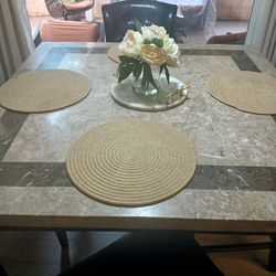 Marble dining table set