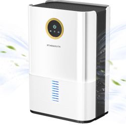 Dehumidifier for Room for Home, (850 sq.ft) Small Dehumidifiers with Drain Hose, Safe Drainage Auto-off Odor Removal 2 Duak-Core Portable Deshumificad