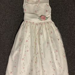 Beautiful Cinderella Girls Size 7 Embroidered Flowers Spring Summer Easter Dress 