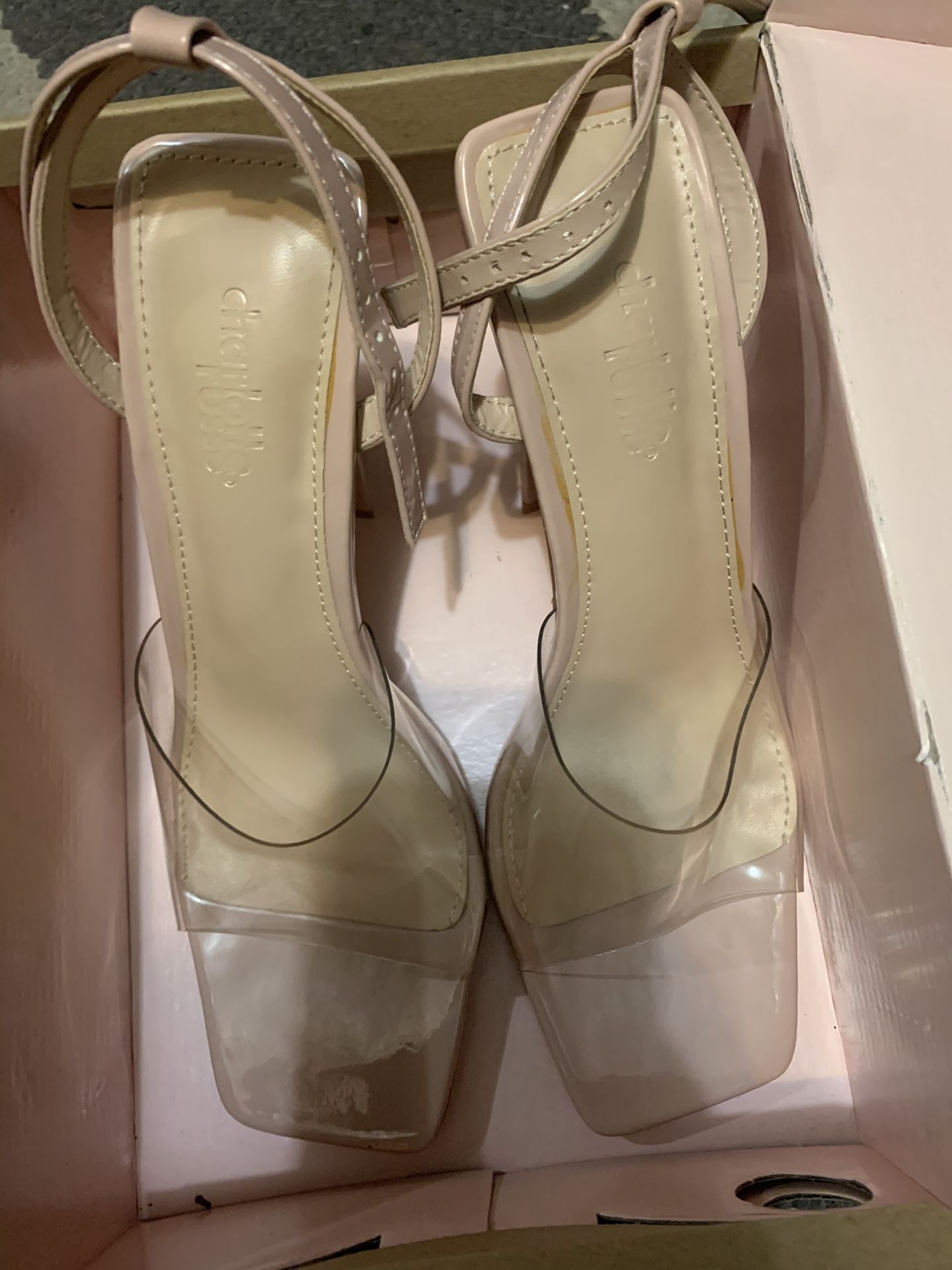 Nude Clear Heels