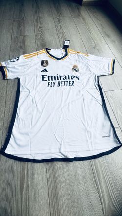 Soccer Jersey #7 Vini Jr White Home Shirt XL 2022 Champions Patch New With Tags