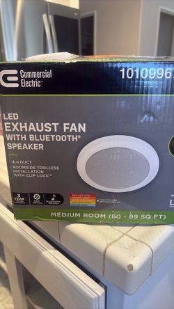 LED exhaust fan with Bluetooth speaker