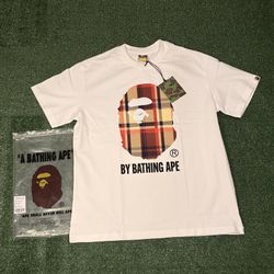 BAPE Plaid Ape Head Tee 