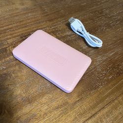 External 500GB Pink HardDrive USB-C + Cable