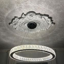 Floral Light Fixture Medallion