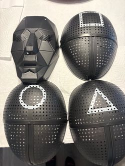 Title Squid Game Mask Set - Front Man, Circle, Triangle, Square