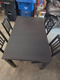 Dining table and chairs