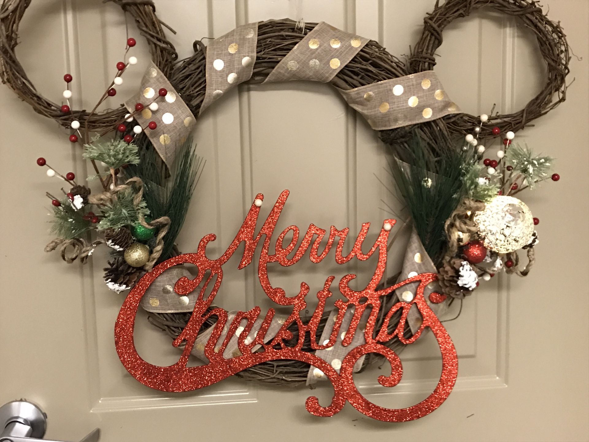 Disney Mickey Christmas wreath.