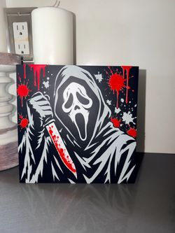 Scream ghost face sign