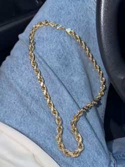 Gold Rope Chain Necklace