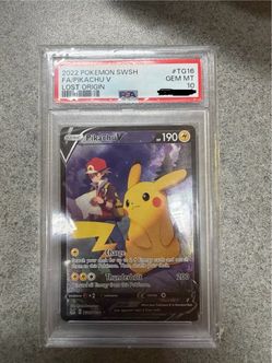 PSA 10 Pikachu V Full Art Lost Origin TG16