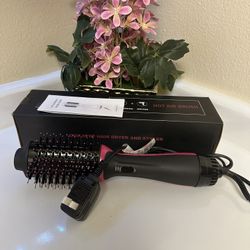 Dual Voltage Hair Dryer Brush for European Travel, 120V - 240V One Step Hair Dryer and Styler Volumizer, Professional Blow Dryer Brush with Negative I