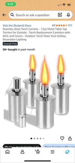 Torch canister 4 pack