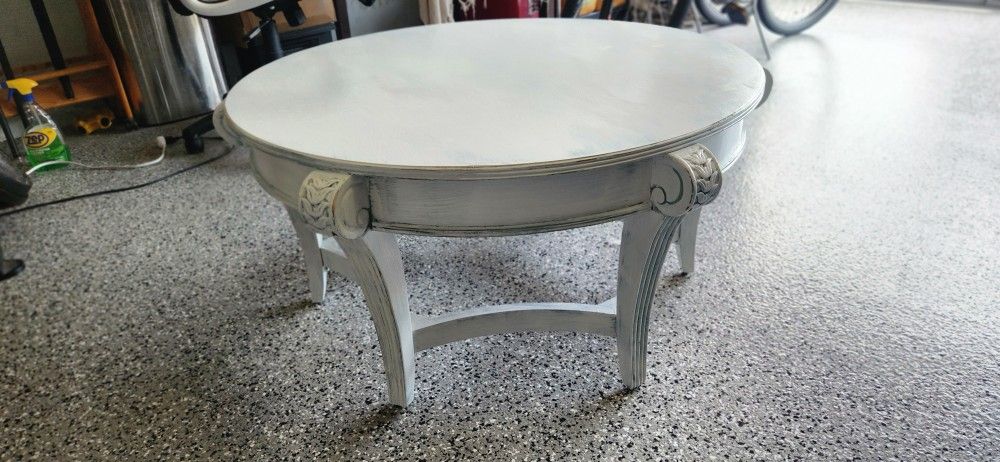 White Distressed Coffee Table