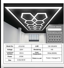 10 Hexagon Lights With Outer Frame 125$ Downey
