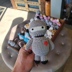 Organic Crocheted Robot Rattle