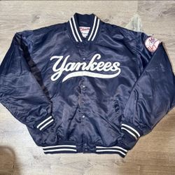 Vintage New York Yankees Satin Bomber Jacket 