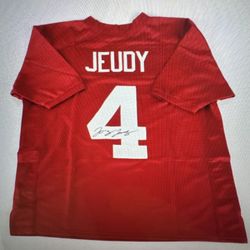 Jerry Jeudy Signed Alabama Crimson Tide Jersey JSA Sticker AUTO Sz XL Browns