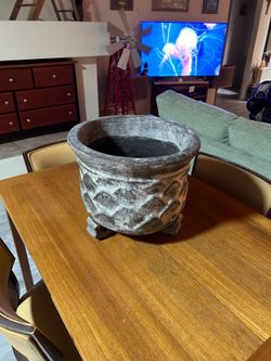 Large Unglazed Ceramic Indoor Pot