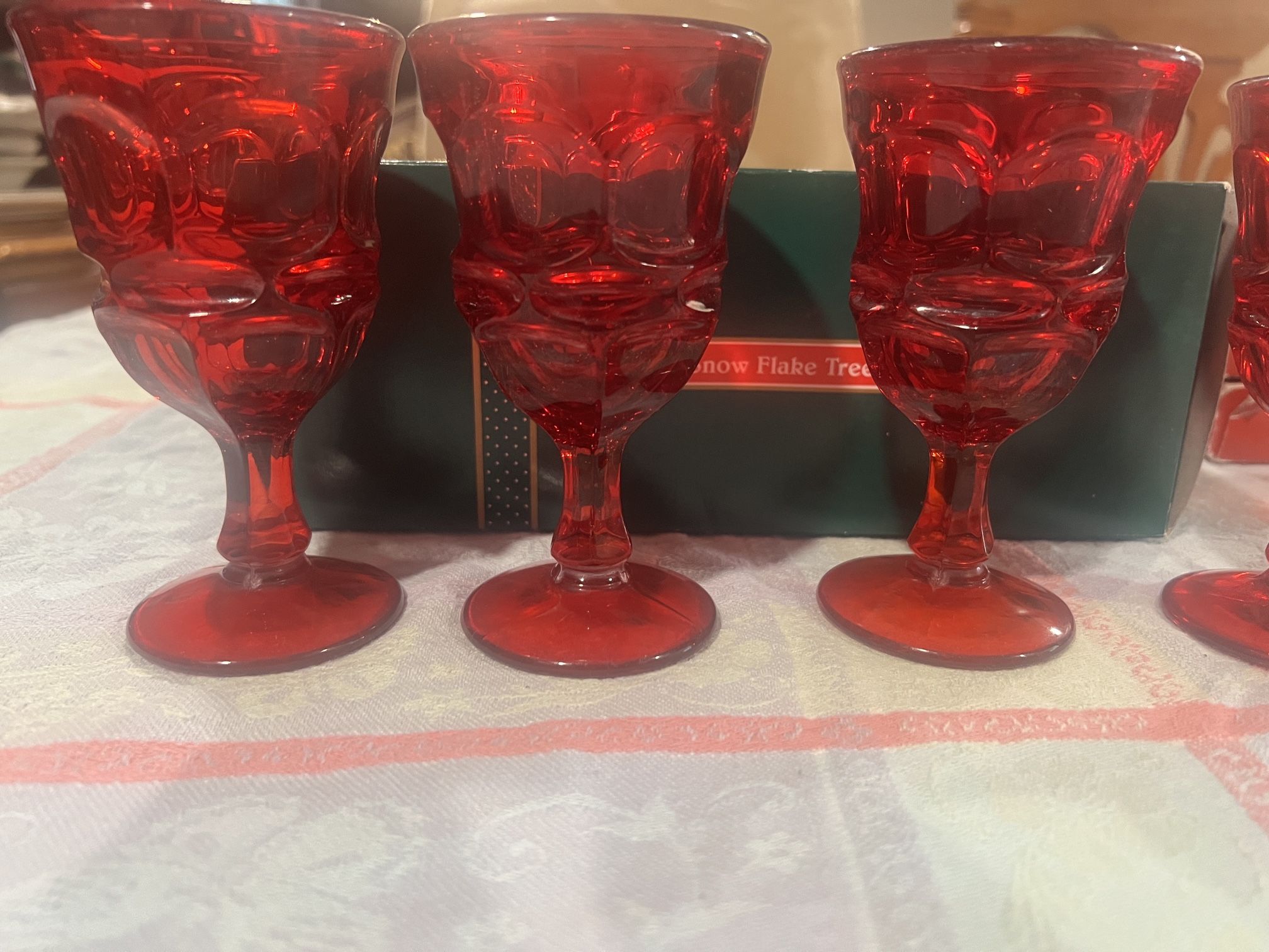 Vintage fostoria Argus Ruby Red  Glasses