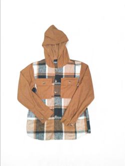 Hooded Plaid Shirt and Pants Set