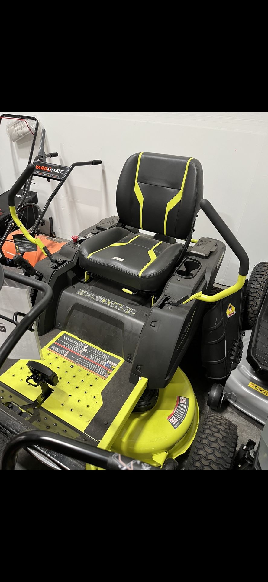 Ryobi 42in 75 Ah Battery Riding Lawn Mower 