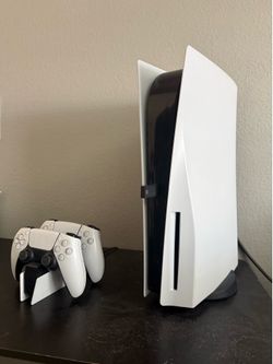 PS5 with 2 Controllers and Charging Station