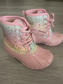 Pink Rain Boots Toddler Girl Size 5