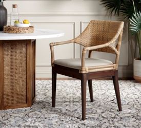 2 Carlo Arm Chairs - Brown&Honey/Beige - Safavieh Home Collection