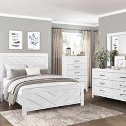White 5pc Queen Bedroom Set Only $799!! - Free Delivery Promo 