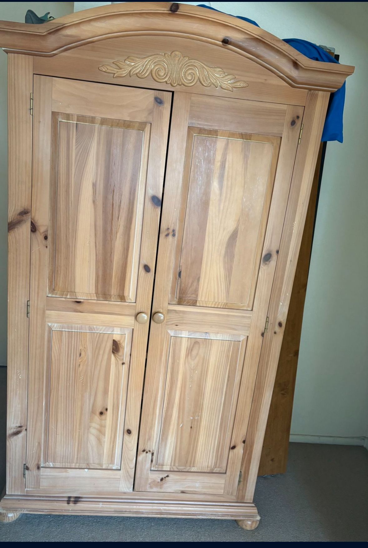 Wooden Armoire - Real Wood - Light Wood