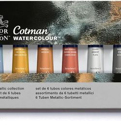 Winsor & Newton Cotman Metallic Water Colors 6ct