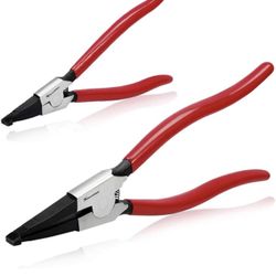 SPEEDWOX 2 Pcs Special Ring Retaining Ring Pliers Set Lock Ring Pliers Flat for Removing Installing Gearshift Locking Rings Angle Tip Circlip Plier Au