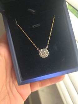 13k gold diamond necklace 1.0 ctw