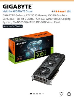 GIGABYTE GeForce RTX 5050 Gaming OC 8G Graphics Card, 8GB