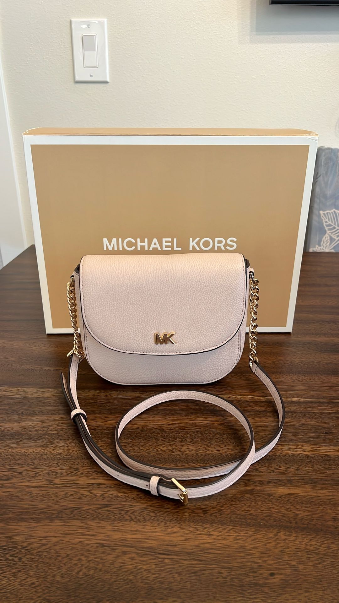 Michael Kors Half Dome Pebbled Leather Crossbody Bag