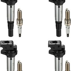 Ignition Coils UF598 and Iridium Spark Plug 97968 Compatible with Mini Cooper Countryman Paceman l4 1.6L