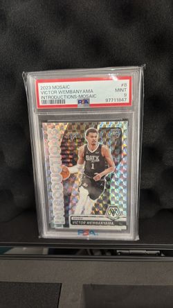 2023 PANINI MOSAIC INTRODUCTIONS | MOSAICVICTOR WEMBANYAMA 8 MINT PSA 9