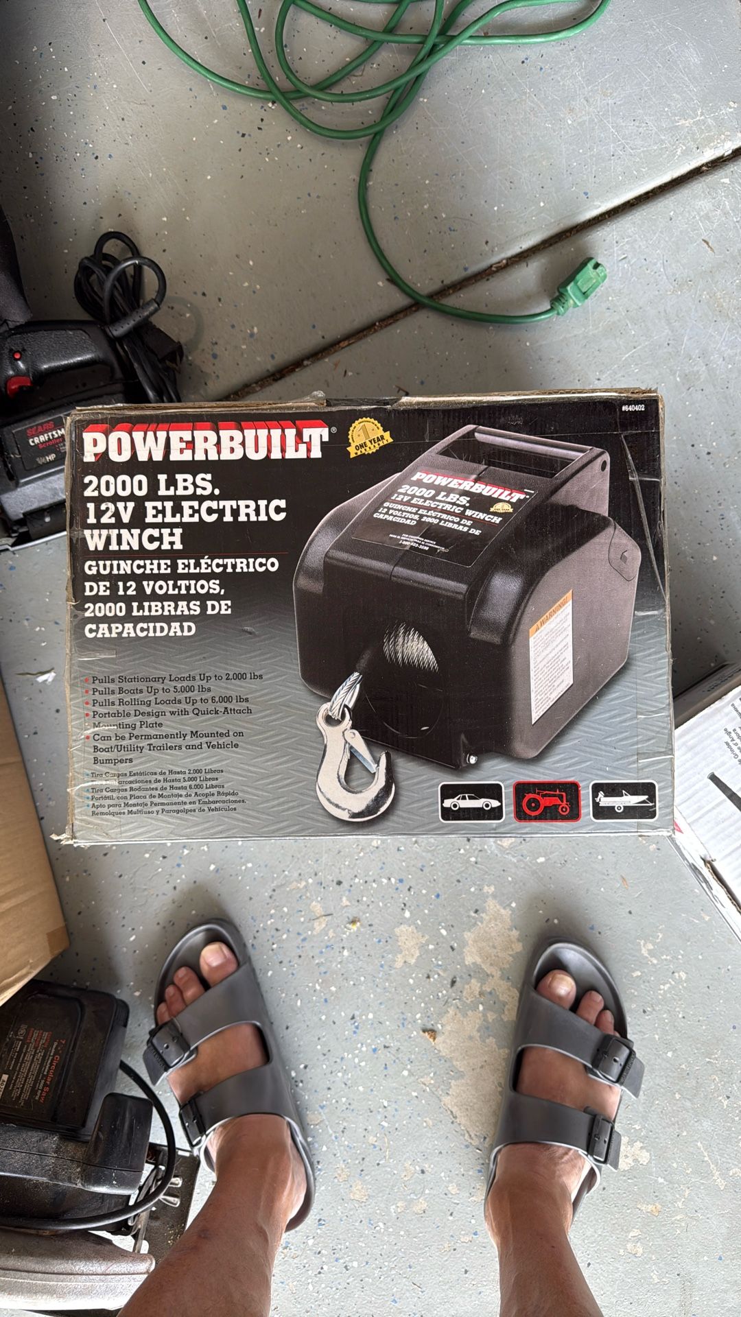 New In Box Powerbuilt Electric Winch