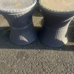 Cool Bar 7.5 Gal. Resin Rattan Drink Cooler Patio Table. Read description